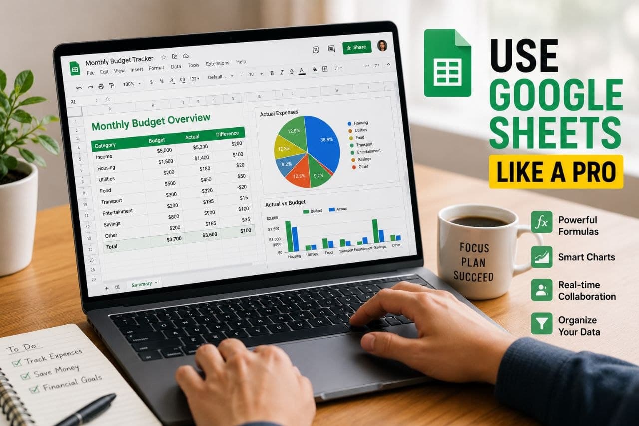 Use Google Sheets Like a Pro (2026 Beginner to Advanced Guide)